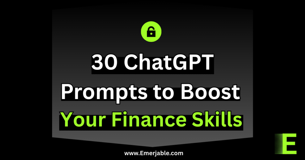 30 ChatGPT Prompts for finance
