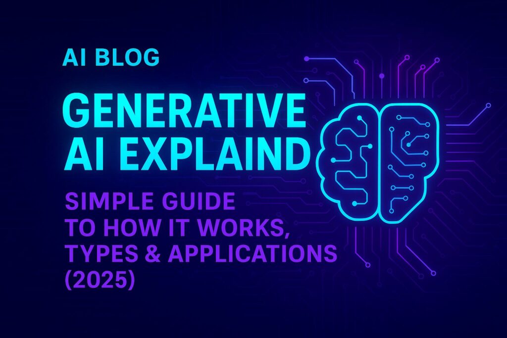 Generative AI Explained: Simple Guide to How It Works, Types & Applications (2025)