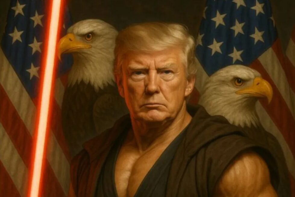 Trump Star Wars Day AI photo